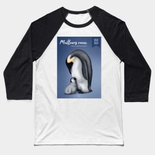 Greeting card Mom Penguin and baby Baseball T-Shirt